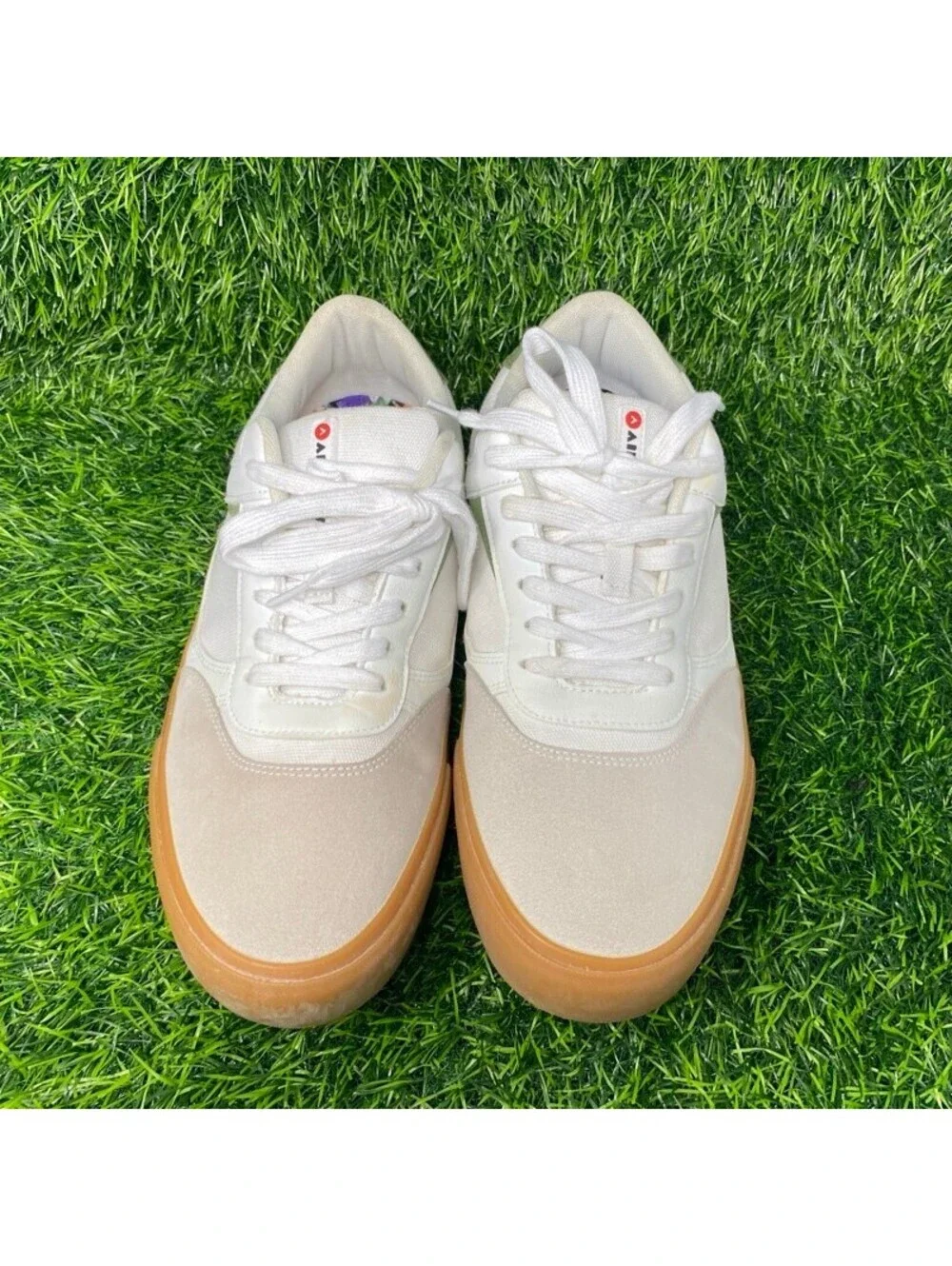 AIRWALK Shoes Mens 12 Huntington Sneakers White Faux Leather Casual MNAK23ES014